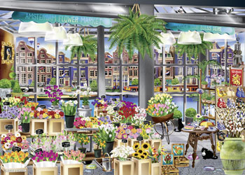 Ravensburger - Wanderlust Amsterdam Flower Market 1000pc
