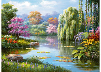 Ravensburger - Romantic Pond View Puzzle 500pc
