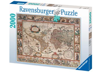 Rburg - Map of World From 1650 Puzzle 2000pc
