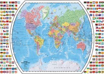 Rburg - Political World Map Puzzle 1000pc
