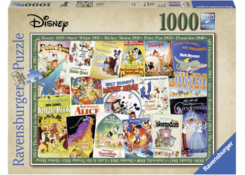 Rburg - Disney Vintage Movie Posters Puzzle 1000pc
