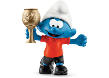 Schleich - Soccer Smurf with trophy