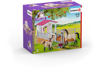 Schleich - Horse Stall with Horses and Groom