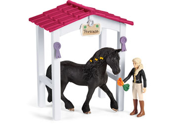 Schleich - Horse Stall with Tori & Princess