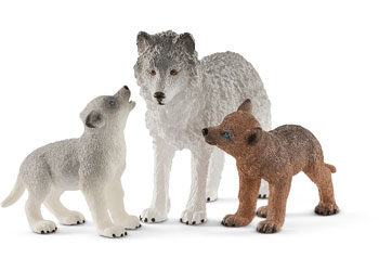 Schleich-Mother wolf with pups