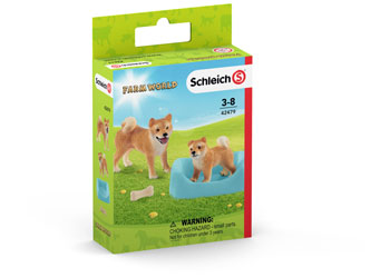 Schleich-Shiba Inu mother and puppy