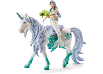 Schleich - Mermaid riding on sea unicorn