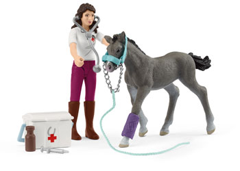 Schleich - Mrs. Kramer with foal                  