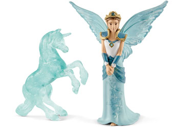 Schleich-Eyela with unicorn-ice-sculpture