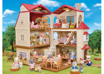 Sylvanian Families - Red Roof Country Home with Attic                                     