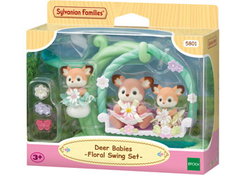 SF - Deer Babies - Floral Swing Set