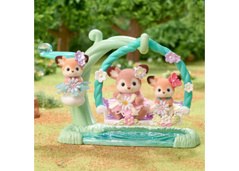 SF - Deer Babies - Floral Swing Set