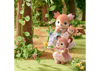 SF - Deer Babies - Floral Swing Set