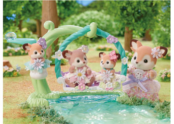 SF - Deer Babies - Floral Swing Set