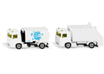 Siku - Municipal Set Road sweeper + garbage truck