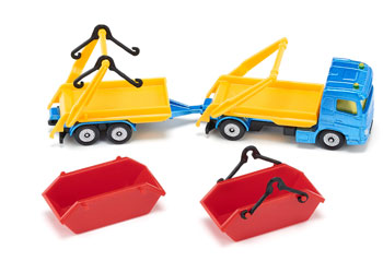 Siku - Truck with skip and trailer