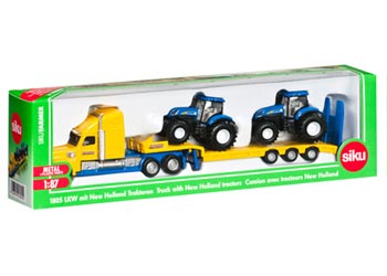 Siku - New Holland Truck with 2 New Holland Tractors - 1:87 Scale