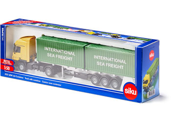 Siku - Mercedes Benz Actros Container Truck - 1:50 Scale