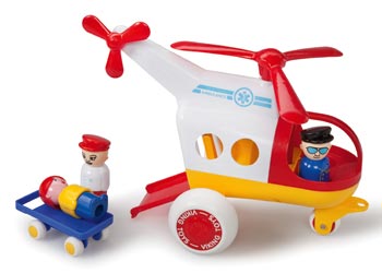 Viking Toys - Jumbo Ambulance Helicopter with 3 Figures & 1 Stretcher