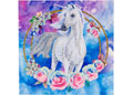 CrystalArt - Unicorn Garland, 18x18cm Card 