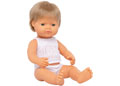 Miniland - Baby Doll - Caucasian Dark Blonde Boy 38cm