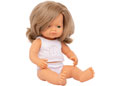 Miniland - Baby Doll - Caucasian Dark Blonde Girl 38cm