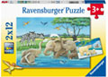 Ravensburger - Baby Safari Animals Puzzle 2x12pc