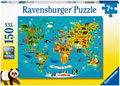 Rburg - Animal World Map Puzzle 150pc