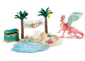 Schleich-Treasure island with dragon mama and dragon baby