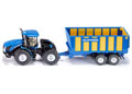 Siku - New Holland Knicklenker with Silage Trailer - 1:50 Scale
