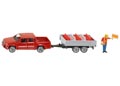 Siku - Volkswagen Pick-Up with Tipping Trailer - 1:55 Scale